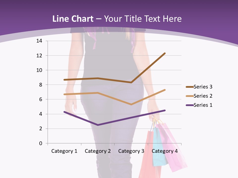Holding Purchases Person PowerPoint Template