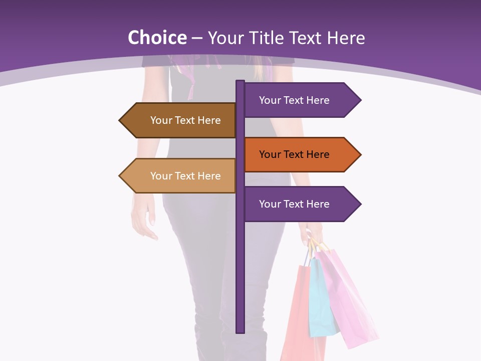Holding Purchases Person PowerPoint Template