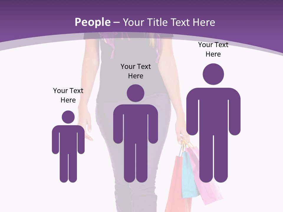 Holding Purchases Person PowerPoint Template