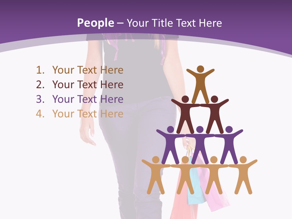 Holding Purchases Person PowerPoint Template