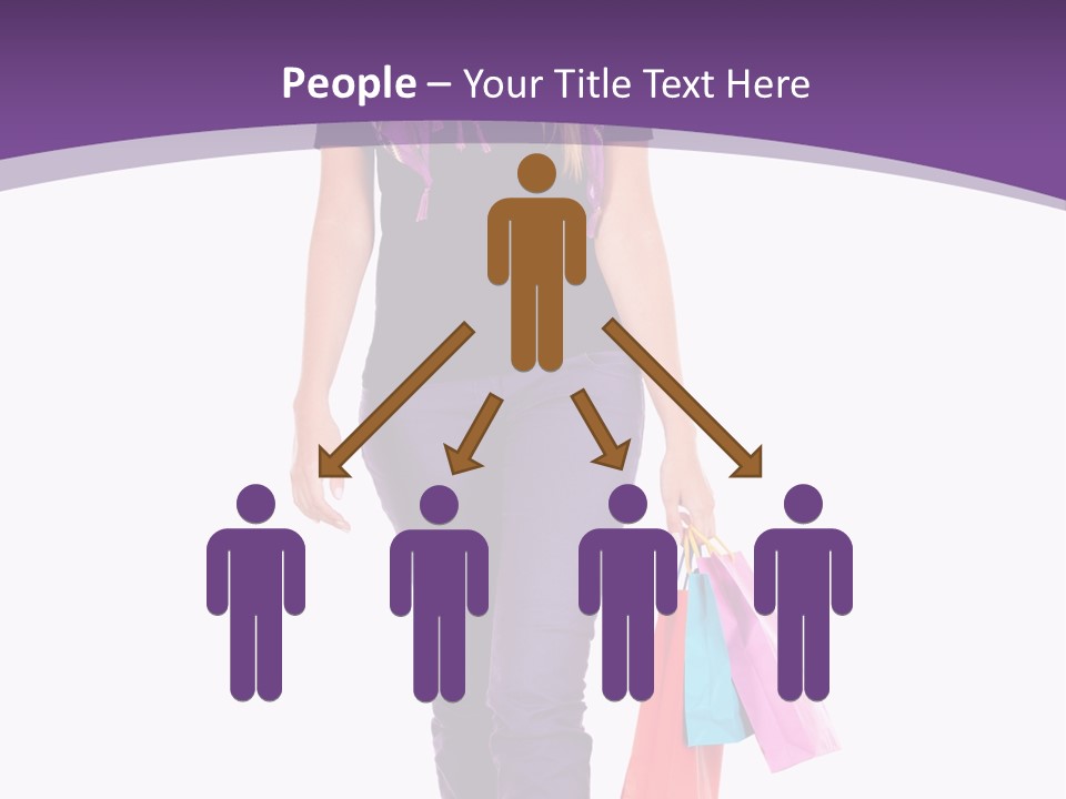 Holding Purchases Person PowerPoint Template
