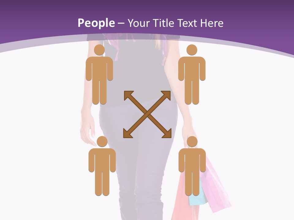 Holding Purchases Person PowerPoint Template
