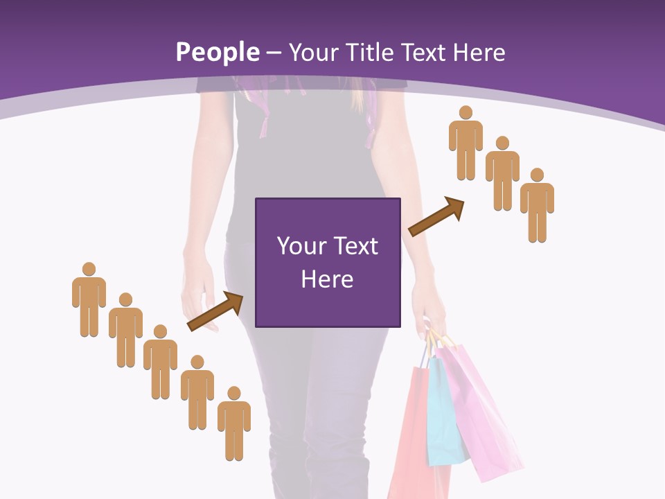 Holding Purchases Person PowerPoint Template
