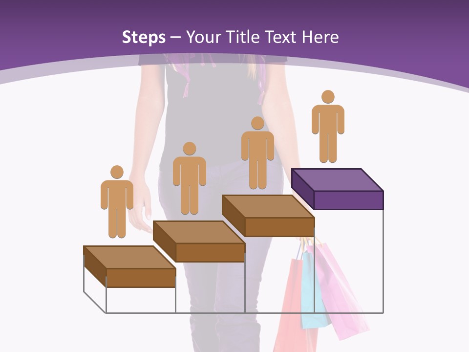 Holding Purchases Person PowerPoint Template