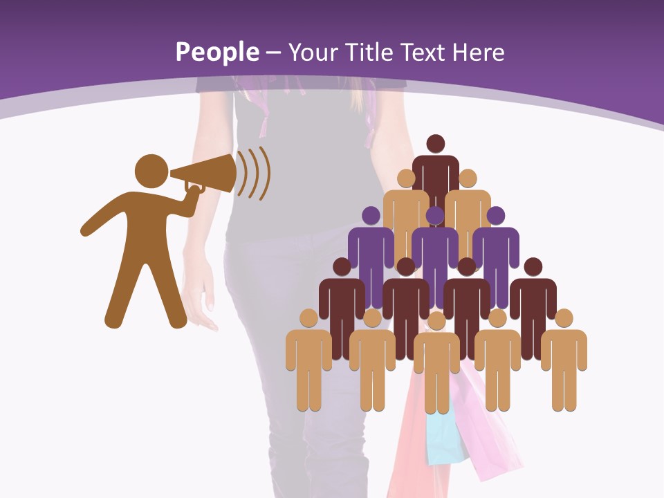 Holding Purchases Person PowerPoint Template