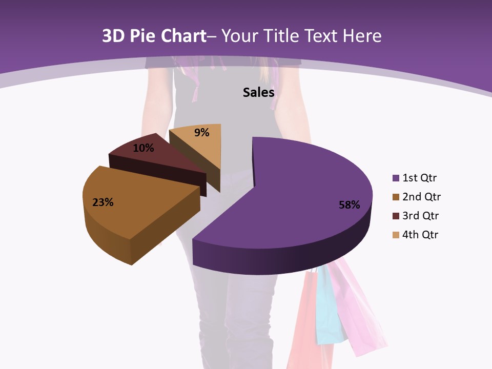 Holding Purchases Person PowerPoint Template