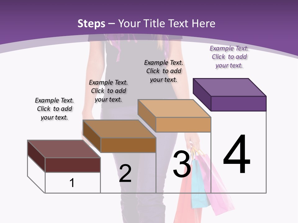 Holding Purchases Person PowerPoint Template