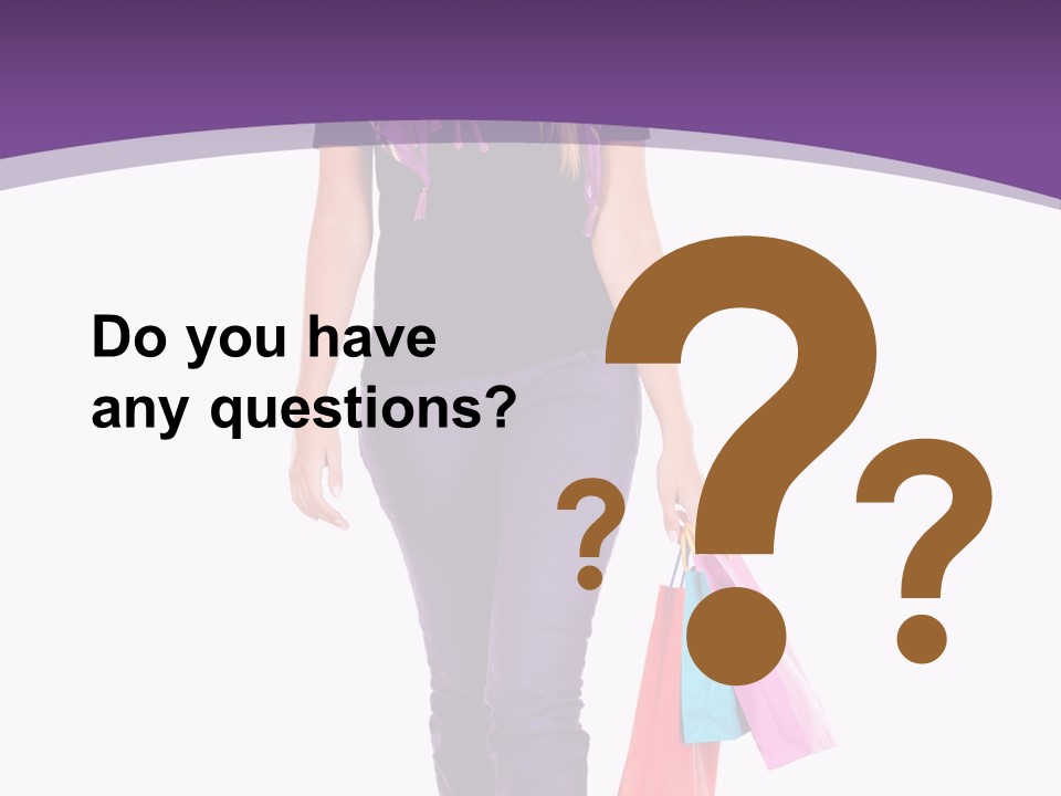 Holding Purchases Person PowerPoint Template