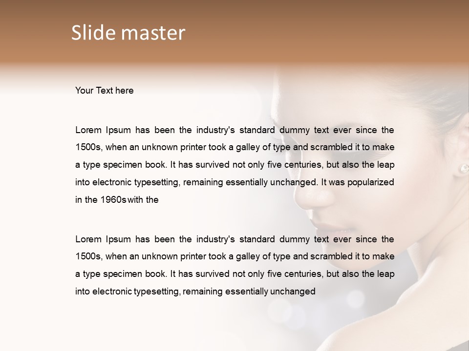 Lipstick Portrait Beautiful PowerPoint Template