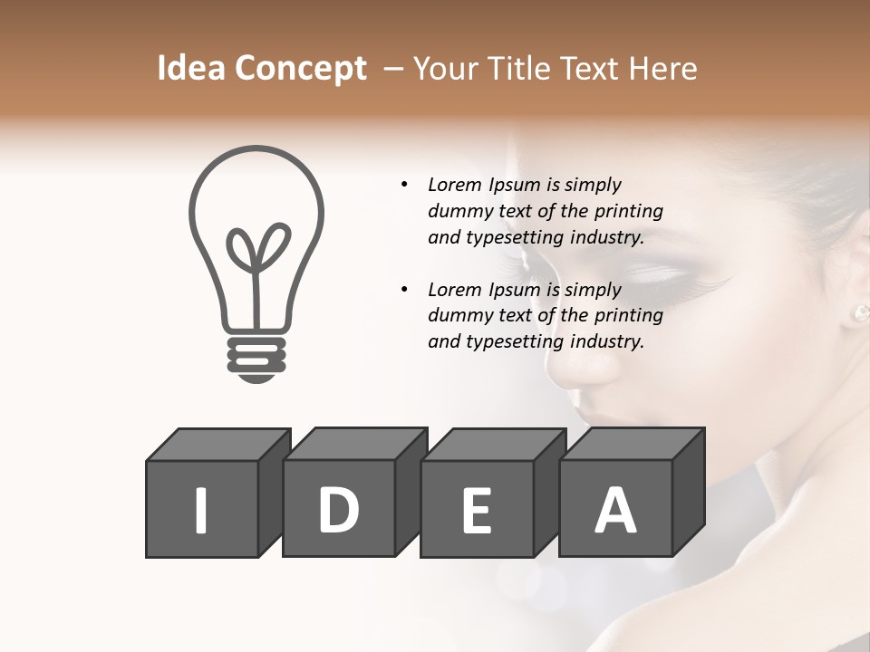 Lipstick Portrait Beautiful PowerPoint Template