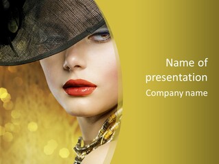 Woman Lace Smokey PowerPoint Template