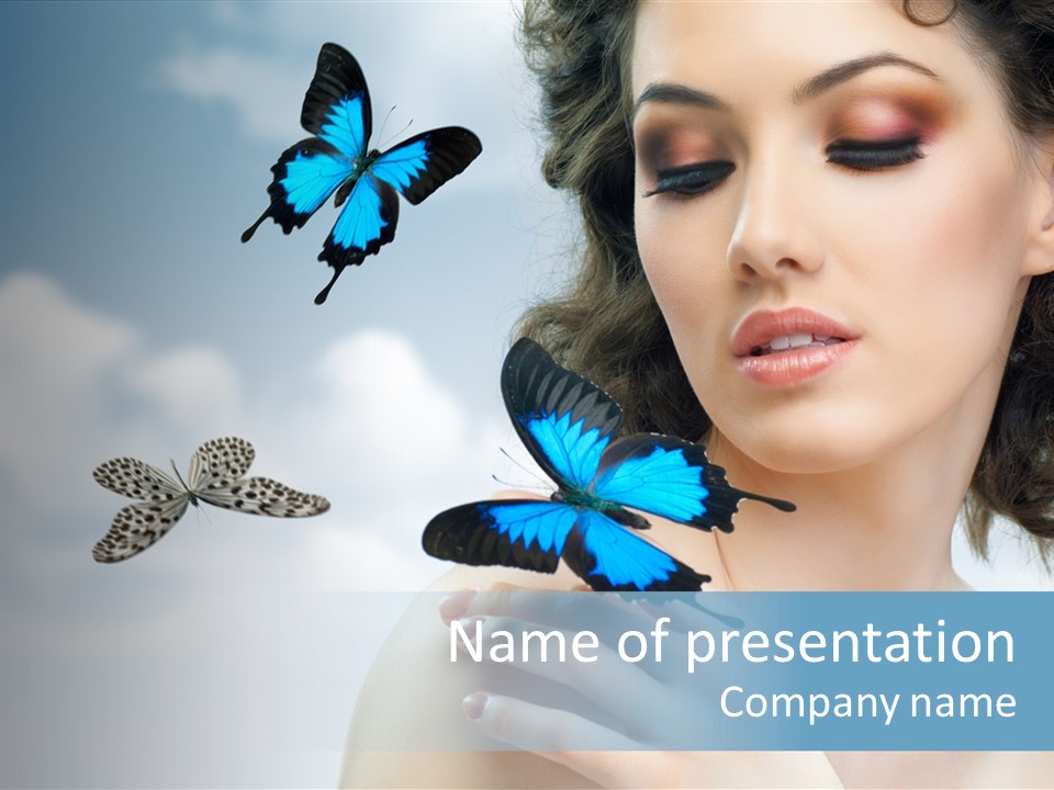 People Young Serene PowerPoint Template