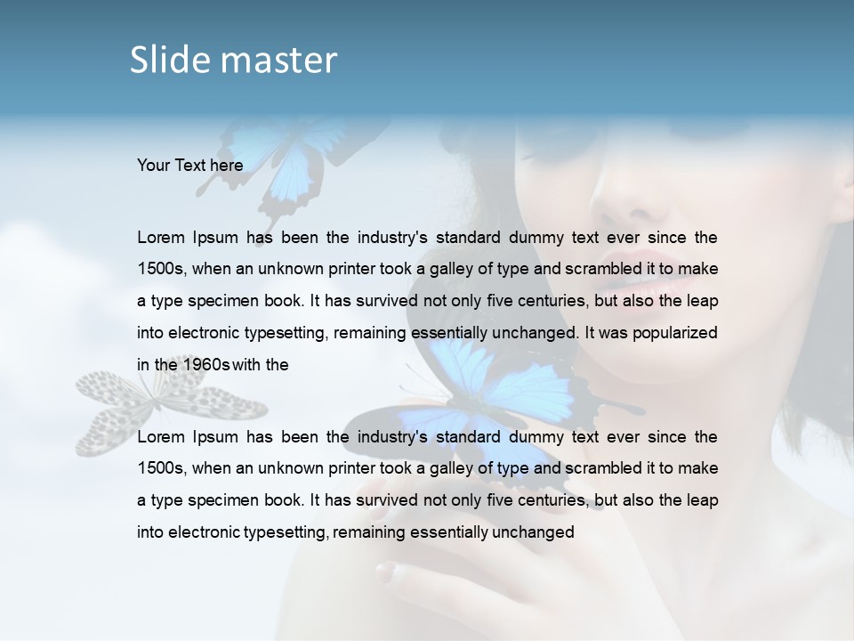 People Young Serene PowerPoint Template