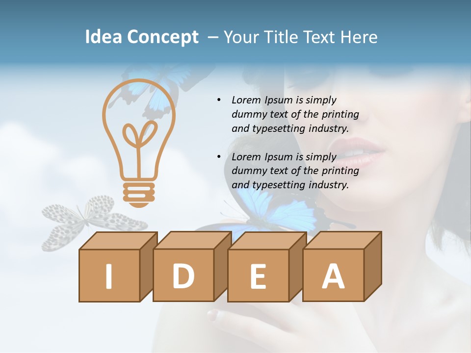 People Young Serene PowerPoint Template