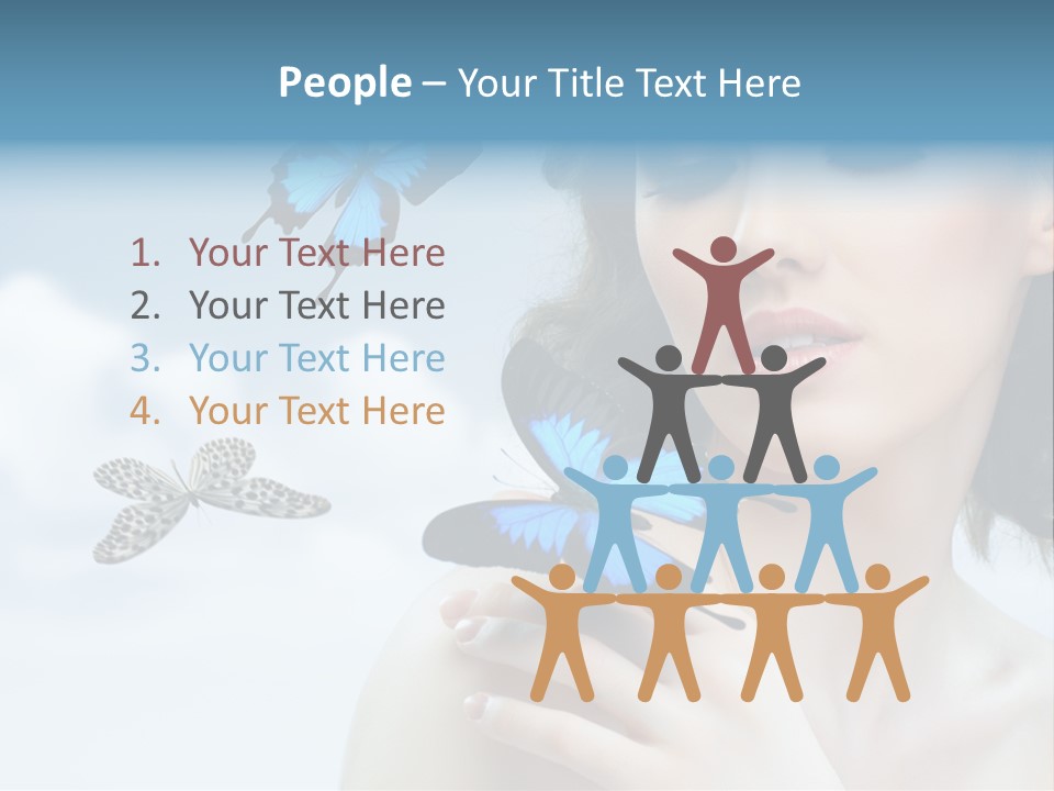 People Young Serene PowerPoint Template