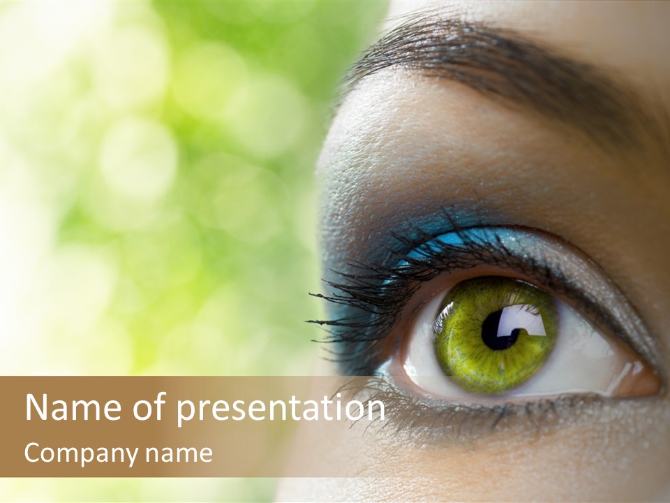 Clean Treatment Eyelash PowerPoint Template