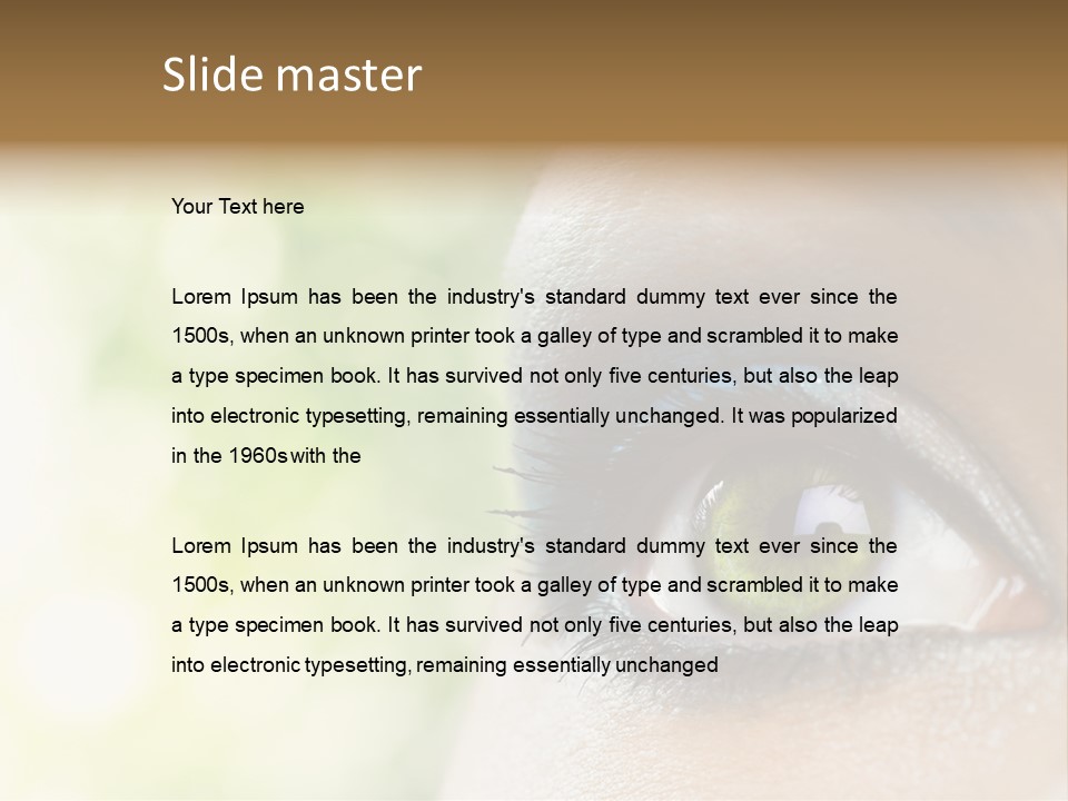 Clean Treatment Eyelash PowerPoint Template