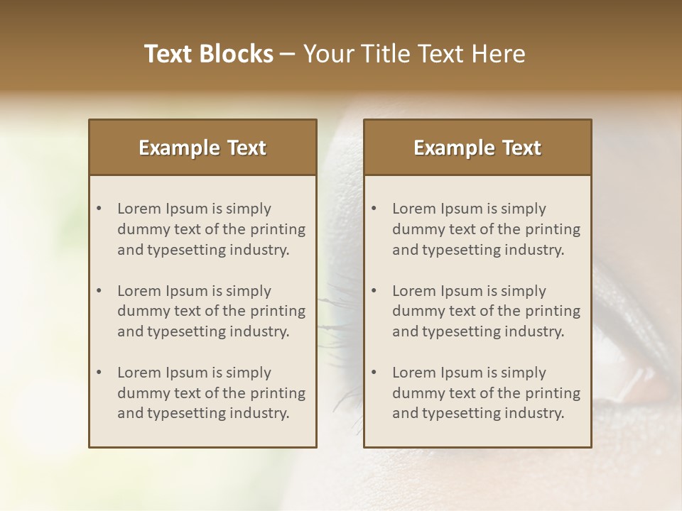 Clean Treatment Eyelash PowerPoint Template