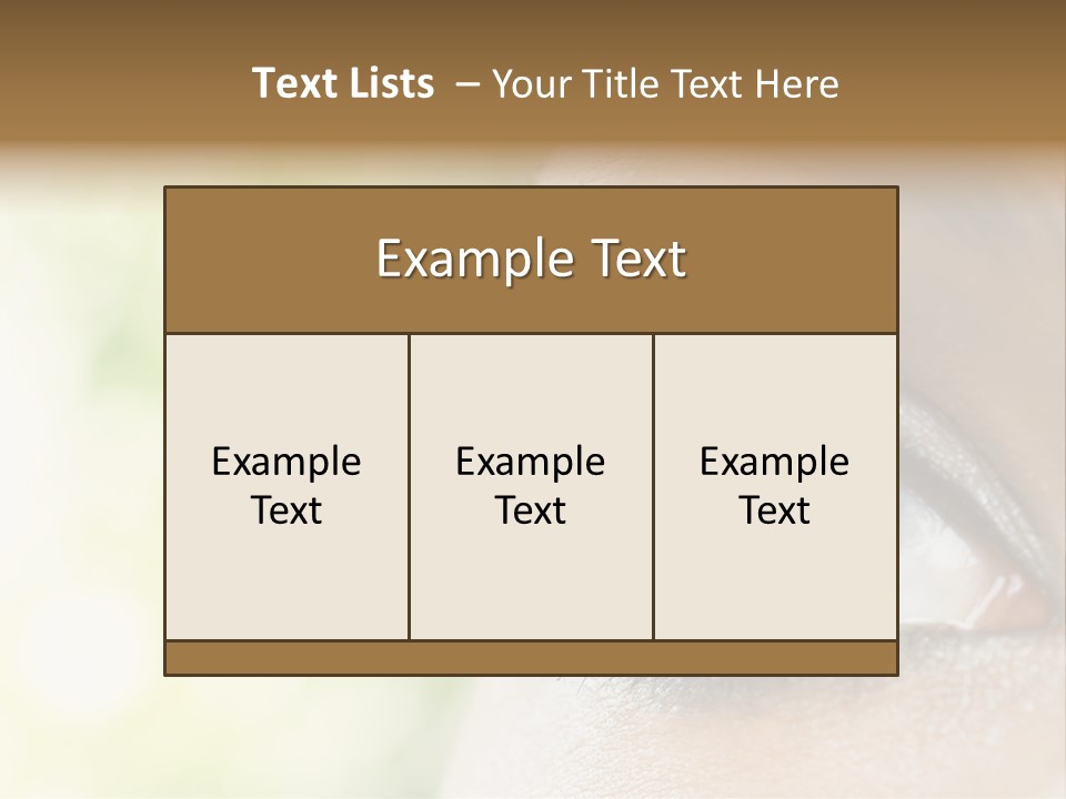 Clean Treatment Eyelash PowerPoint Template