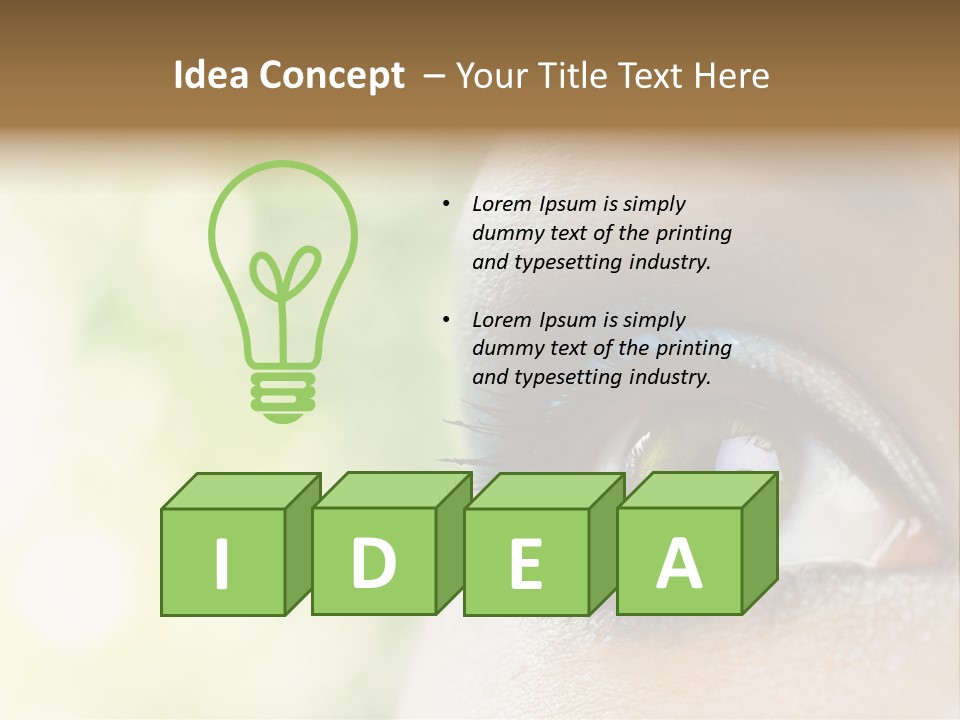 Clean Treatment Eyelash PowerPoint Template