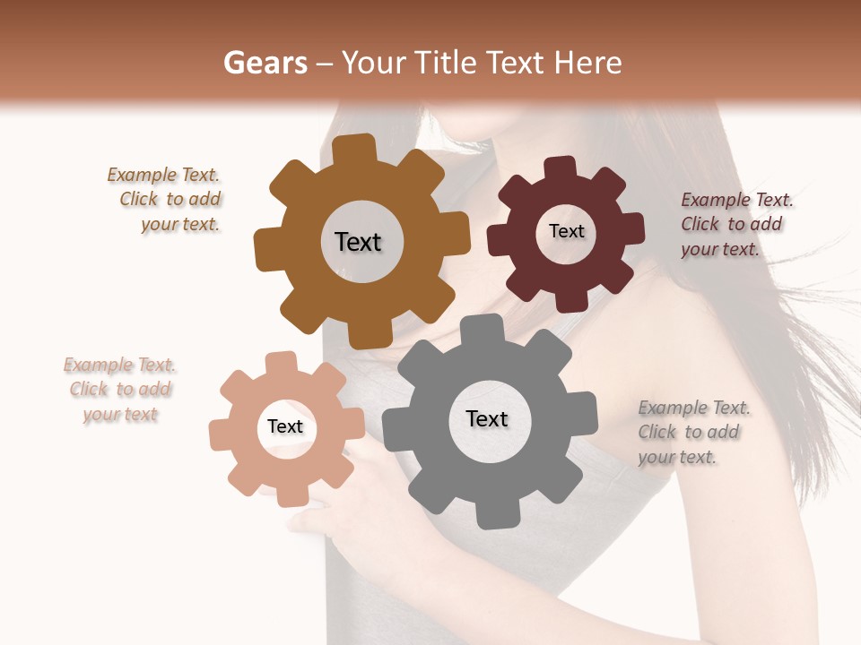 Space Showing Female PowerPoint Template