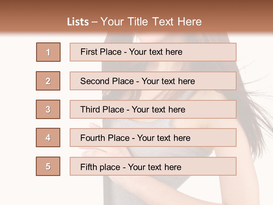 Space Showing Female PowerPoint Template