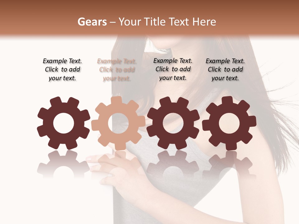 Space Showing Female PowerPoint Template