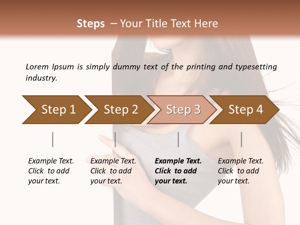 Space Showing Female PowerPoint Template