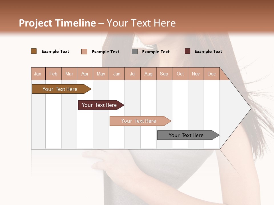 Space Showing Female PowerPoint Template