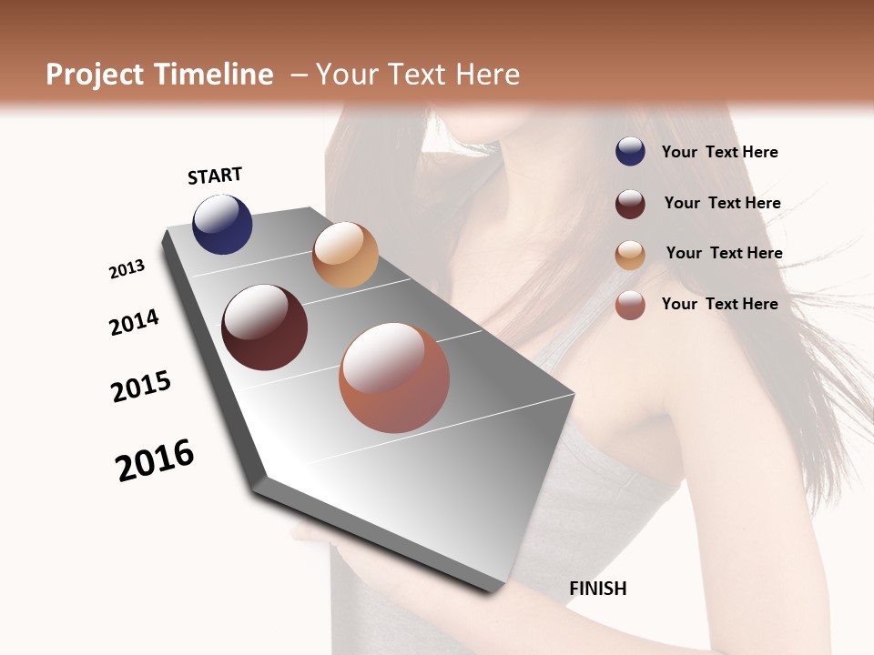 Space Showing Female PowerPoint Template