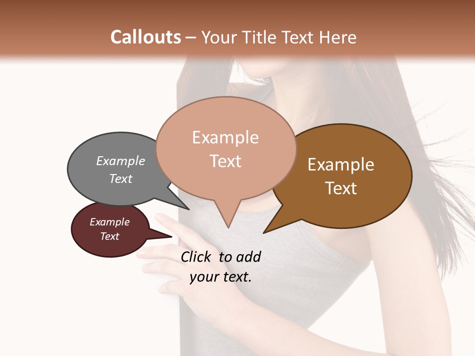 Space Showing Female PowerPoint Template
