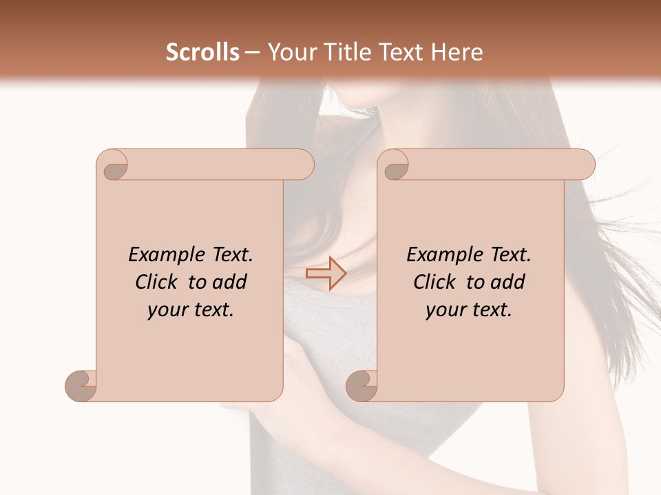 Space Showing Female PowerPoint Template