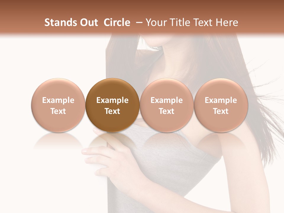 Space Showing Female PowerPoint Template