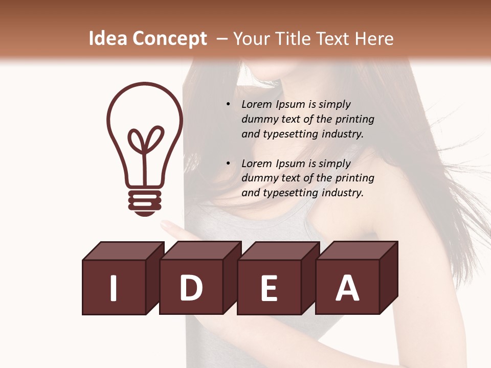 Space Showing Female PowerPoint Template