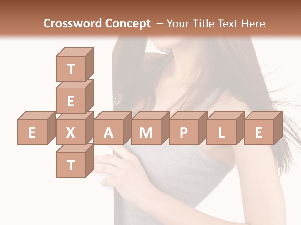 Space Showing Female PowerPoint Template