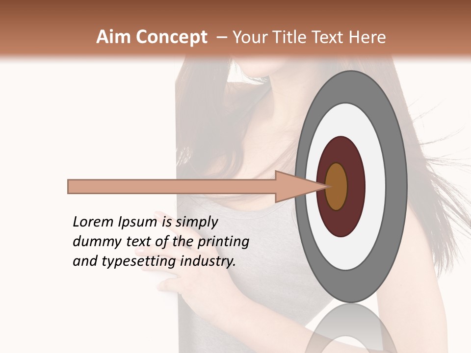 Space Showing Female PowerPoint Template