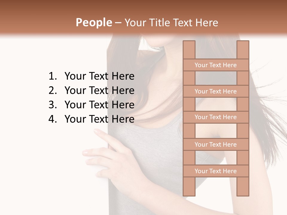 Space Showing Female PowerPoint Template