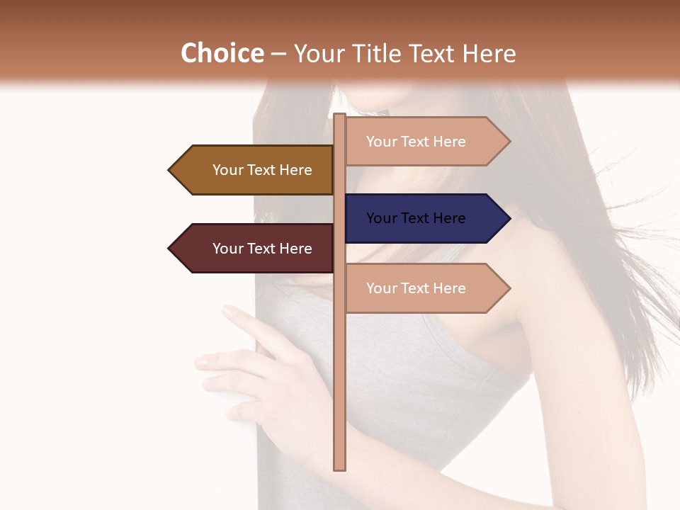 Space Showing Female PowerPoint Template