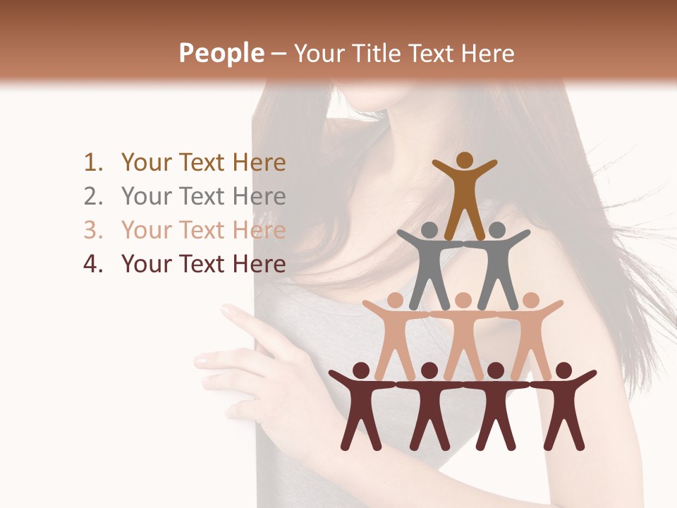 Space Showing Female PowerPoint Template