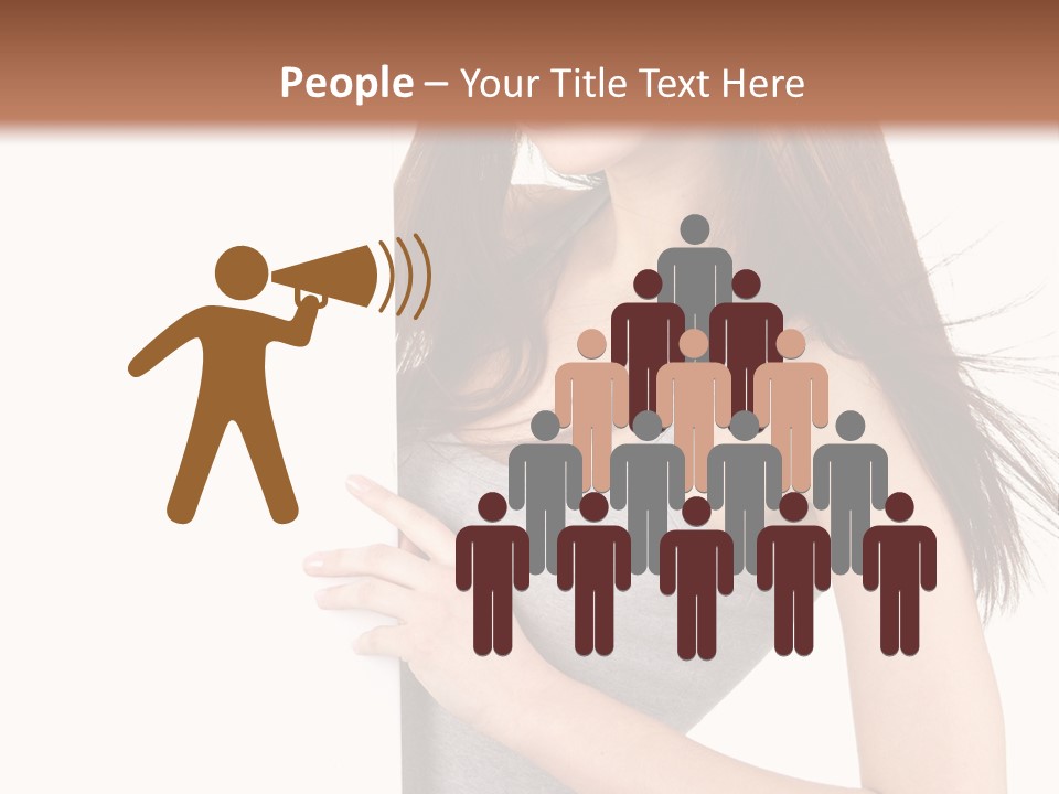 Space Showing Female PowerPoint Template