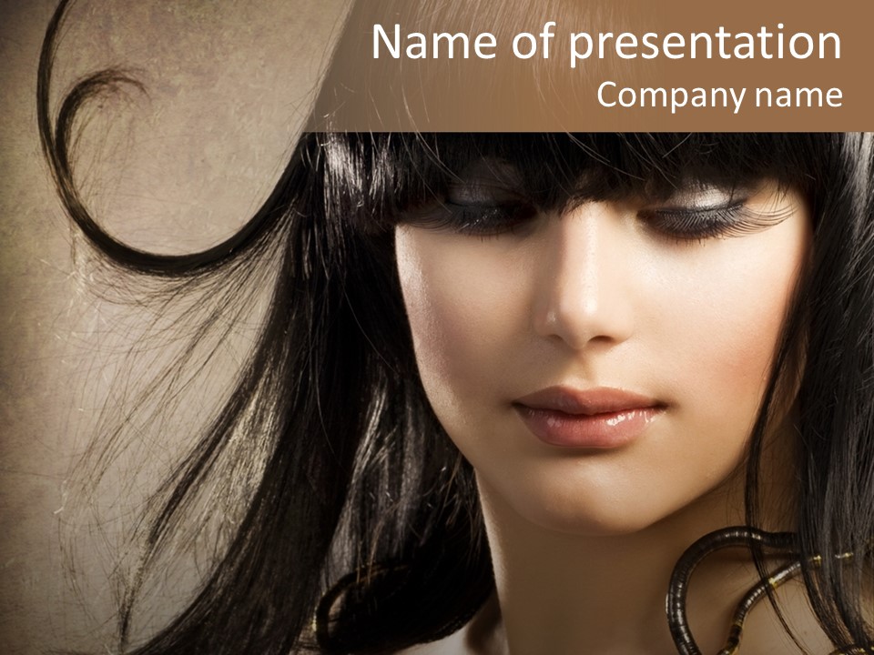 Female Make Up Beautiful PowerPoint Template