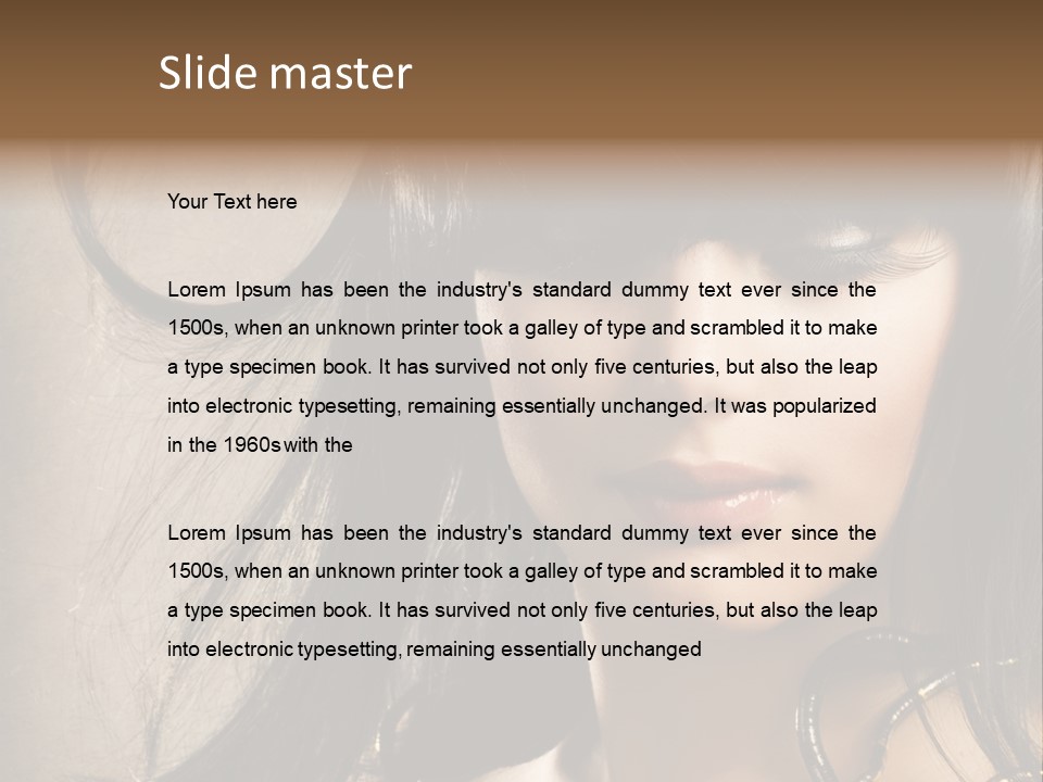 Female Make Up Beautiful PowerPoint Template