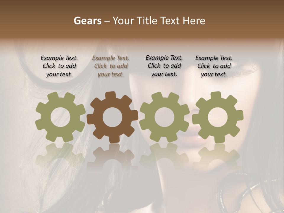 Female Make Up Beautiful PowerPoint Template