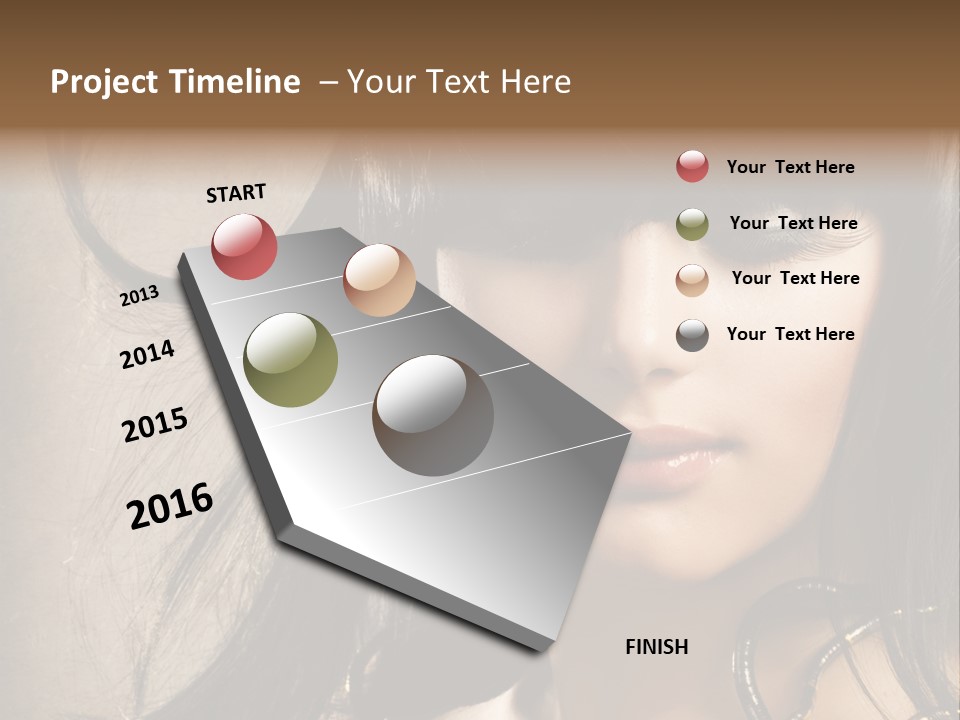 Female Make Up Beautiful PowerPoint Template