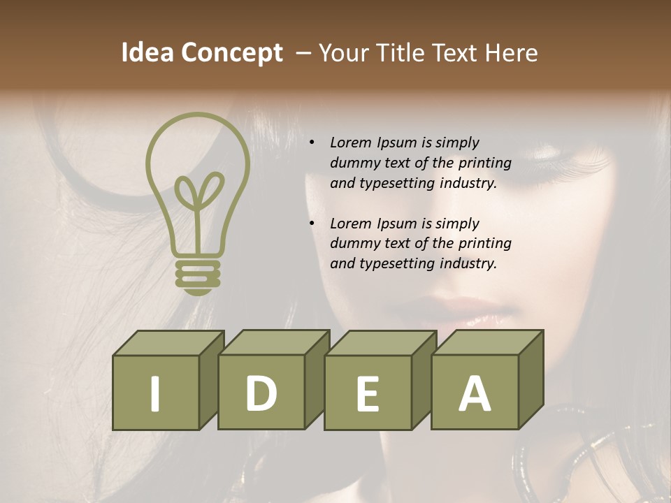 Female Make Up Beautiful PowerPoint Template