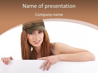 Person Winter Board PowerPoint Template