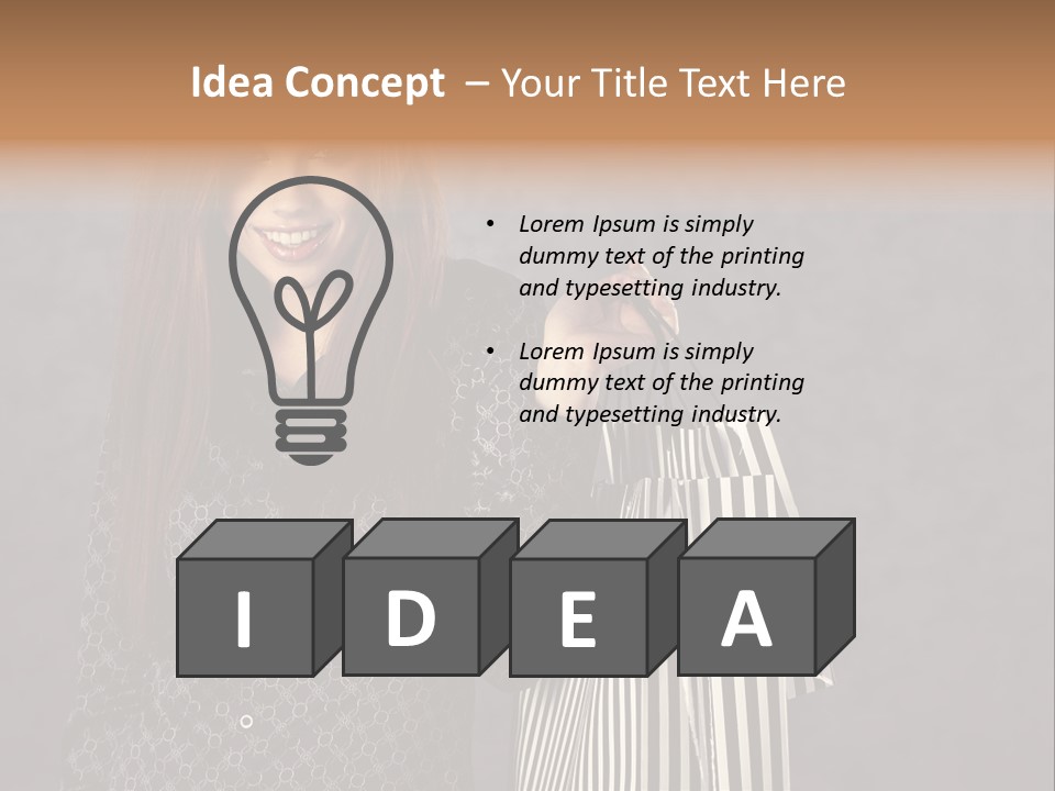 Happy Gesture Customer PowerPoint Template