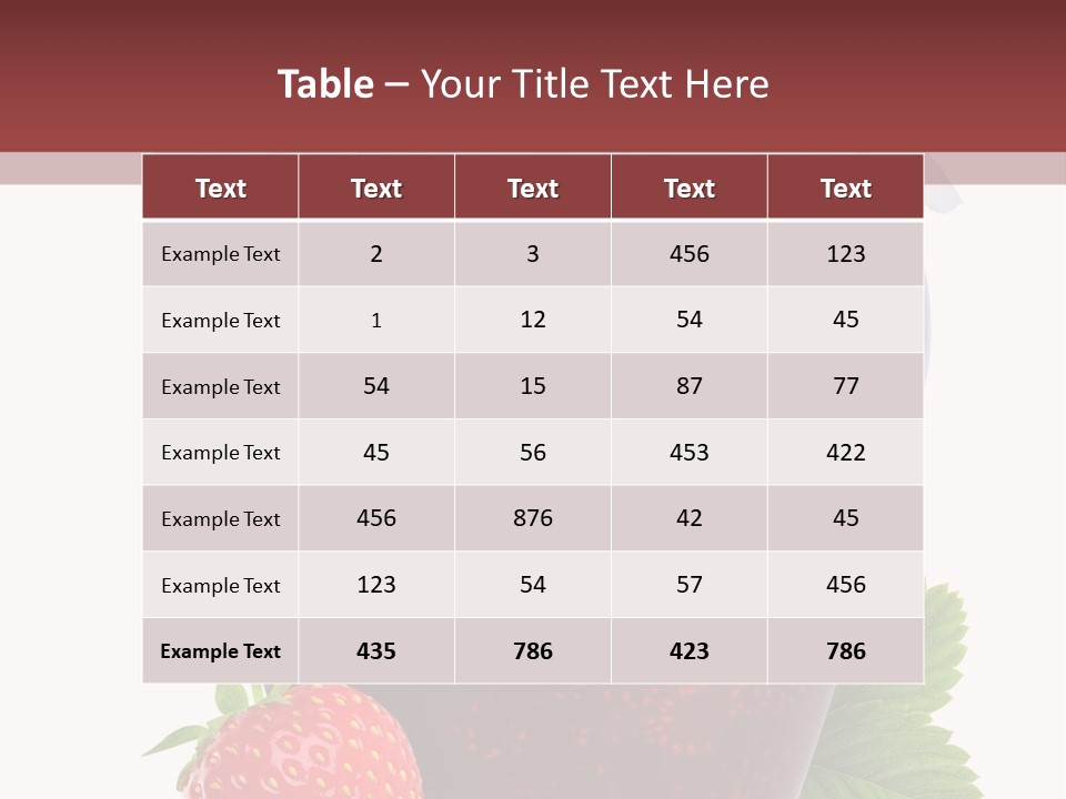 Juicy Organic Dessert PowerPoint Template