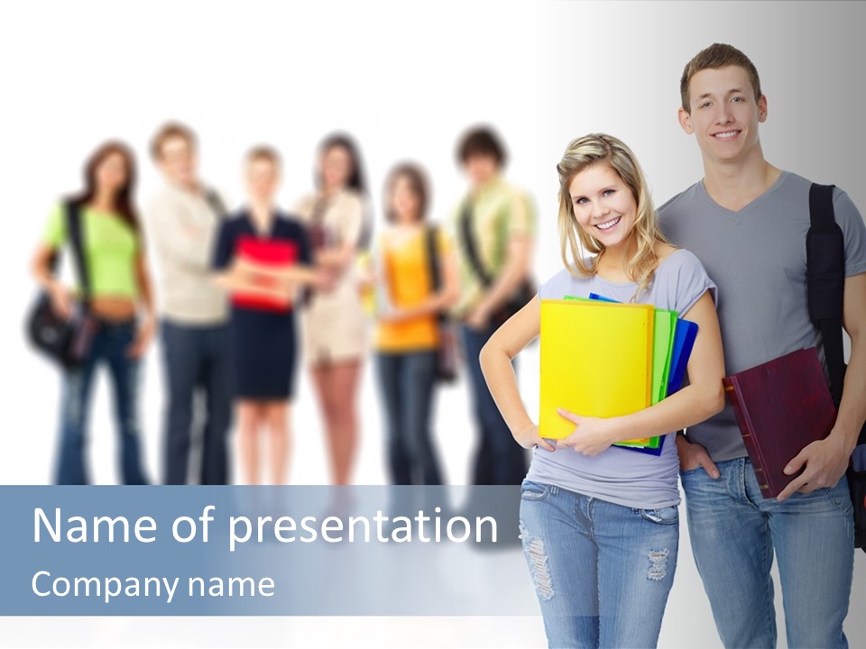 Woman Young Boy PowerPoint Template