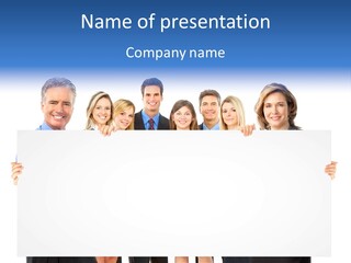 Advertising Woman Isolate PowerPoint Template